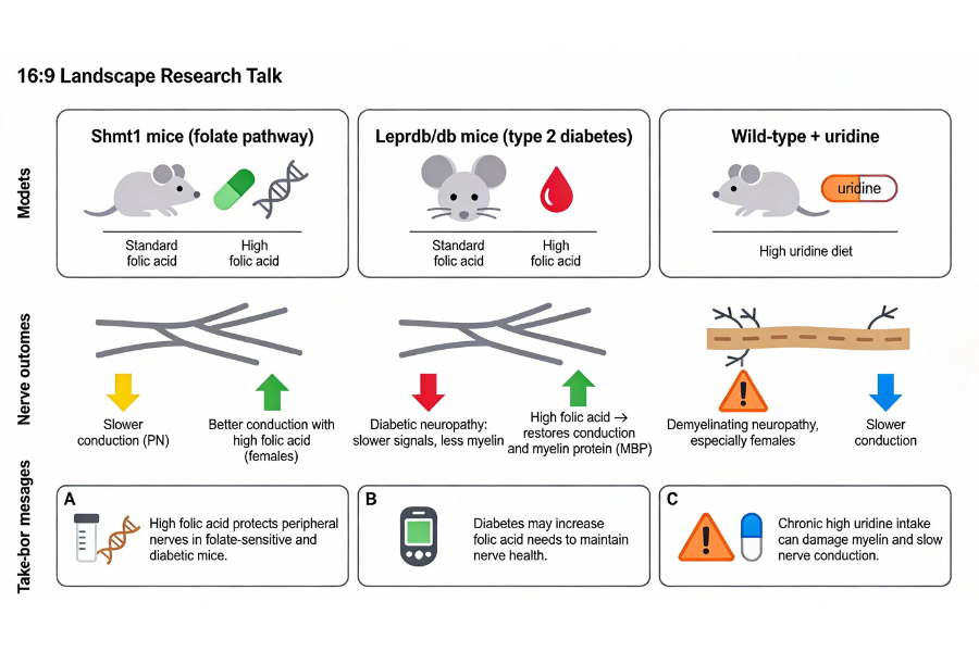 Dietary folic acid prevents peripheral neuropathy in mouse models of neural tube defects and type 2 diabetes.